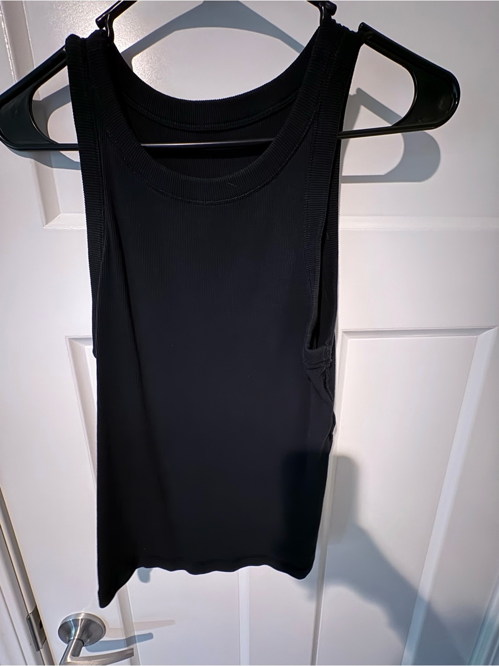 GAP Black Ribbed Tank Top - Women's Sleeveless Knit